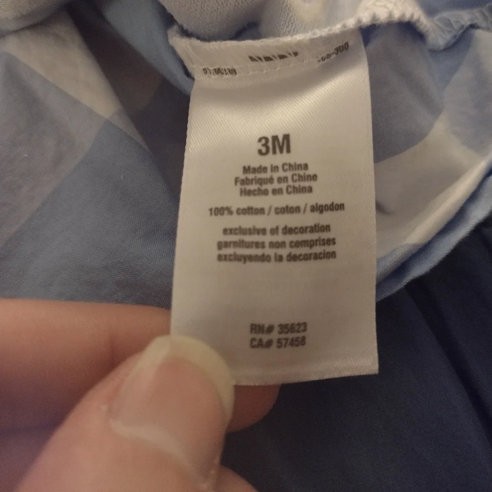 Carter's Blue and White Butterfly Dress Size 3 Months - Picture 4 of 5